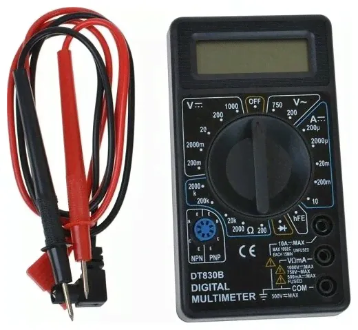 PROconnect Мультиметр цифровой PROconnect M830B (DT830B) черный мультиметр / вольтметр-4