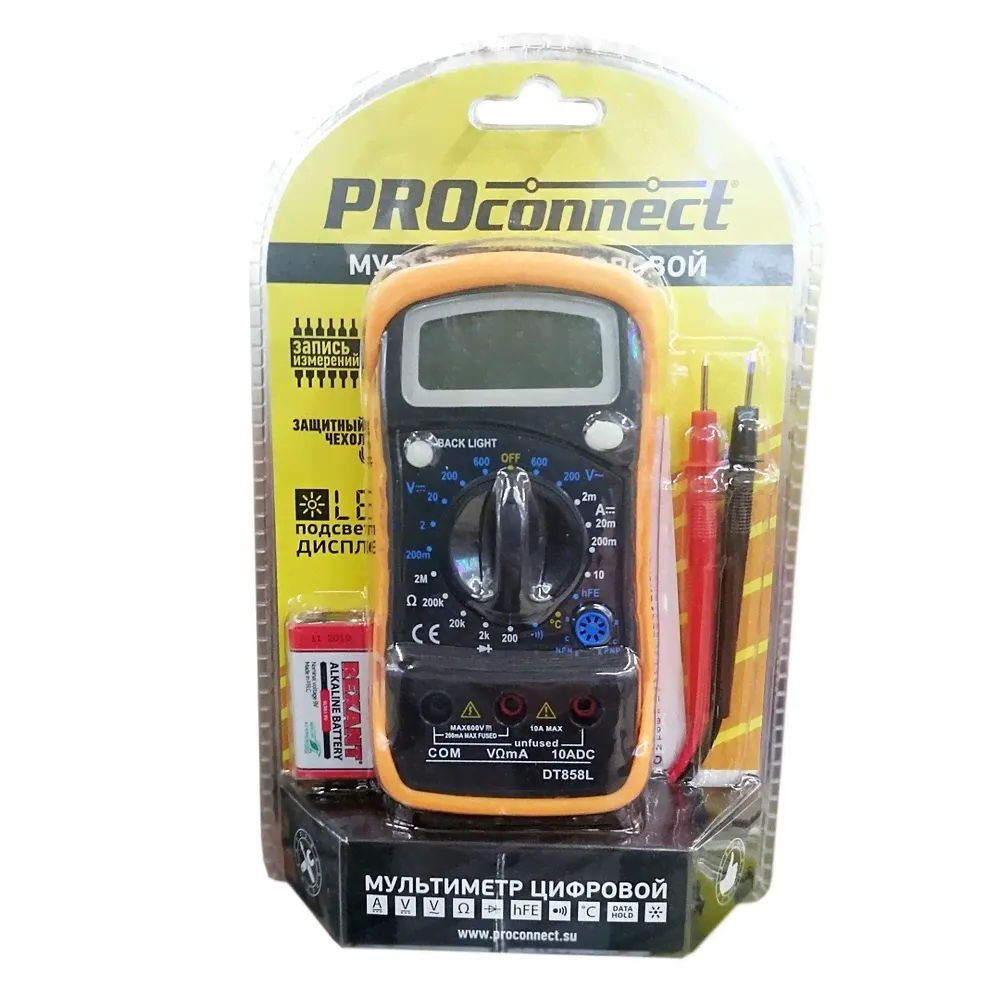 Мультиметр PROconnect 13-3022 Универсальный мультиметр MAS838L(DT858L)-0