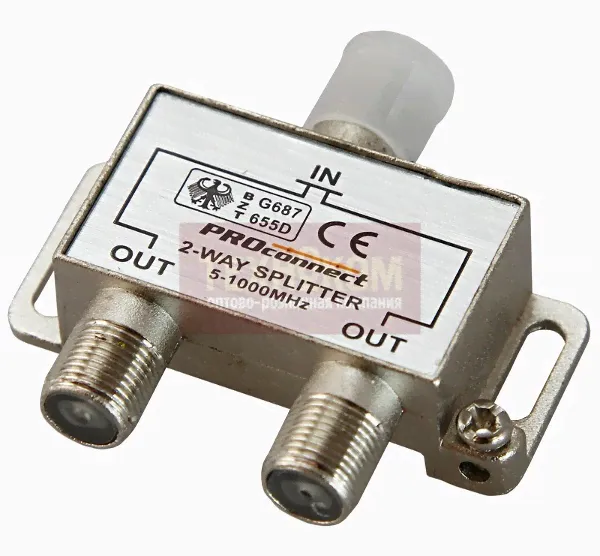 Сплиттер ТВх2 F разъем 5-1000МГц PROCONNECT (05-6021)-0
