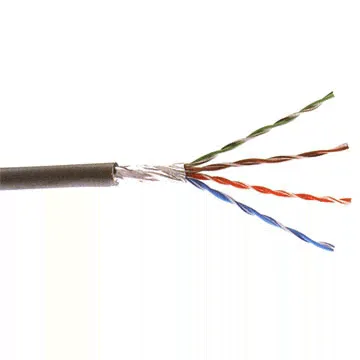 F/UTP кат.5е 4х2х24AWG(0,50мм) 305м CCA (омедненка) PVC solid черный кабель (01-0142-3) PROCONNECT-0
