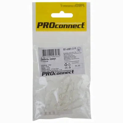 Дюбель-хомут PROconnect 5-10, белый, 10 шт.-0