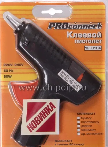 Клеевой пистолет 11мм PROCONNECT 60Вт