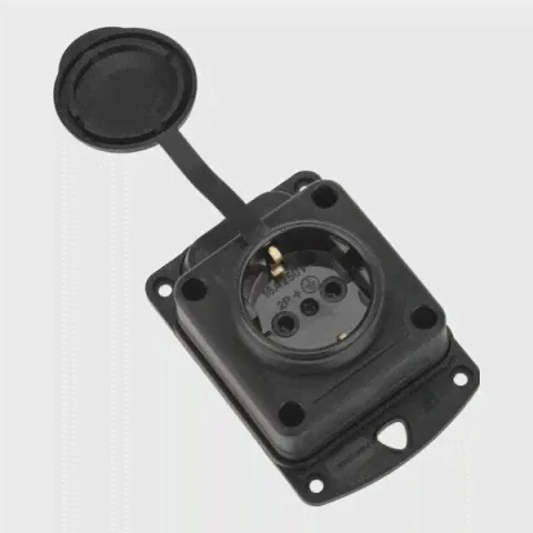 Розетка штепсельная PROconnect влагозащищенная стационарная ОУ, 2P+PE 230V,16 А, IP44