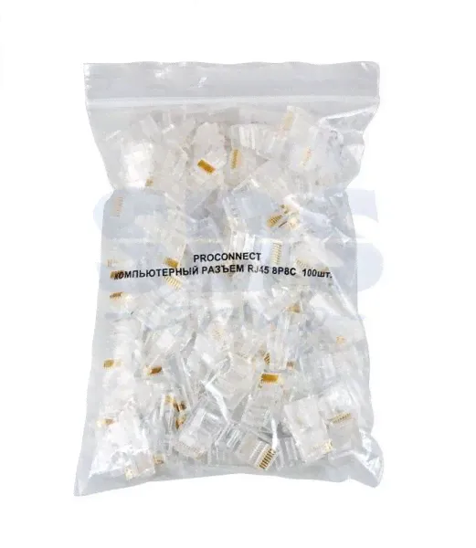 Коннектор (Джек) компьютерный 8Р-8С RJ45 CAT5e PROCONNECT 05-1021-6-0