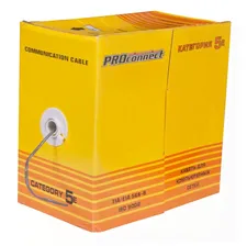 Кабель информационный UTP 2PR 24AWG Cat.5e CCA PROconnect (бухта 305м) {01-0022-3}